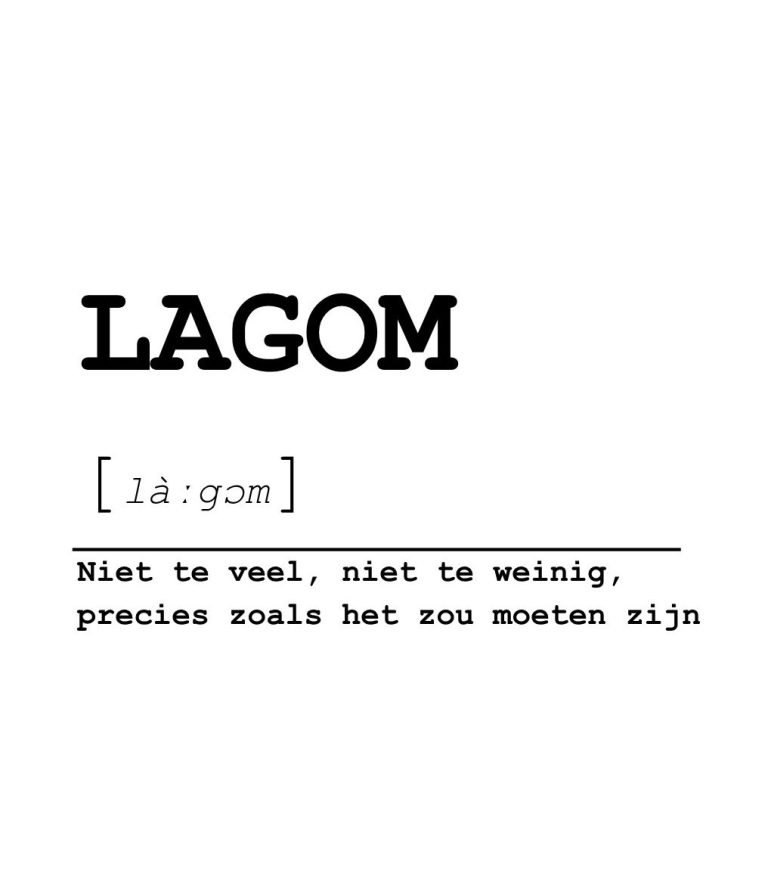 Betekenis Lagom